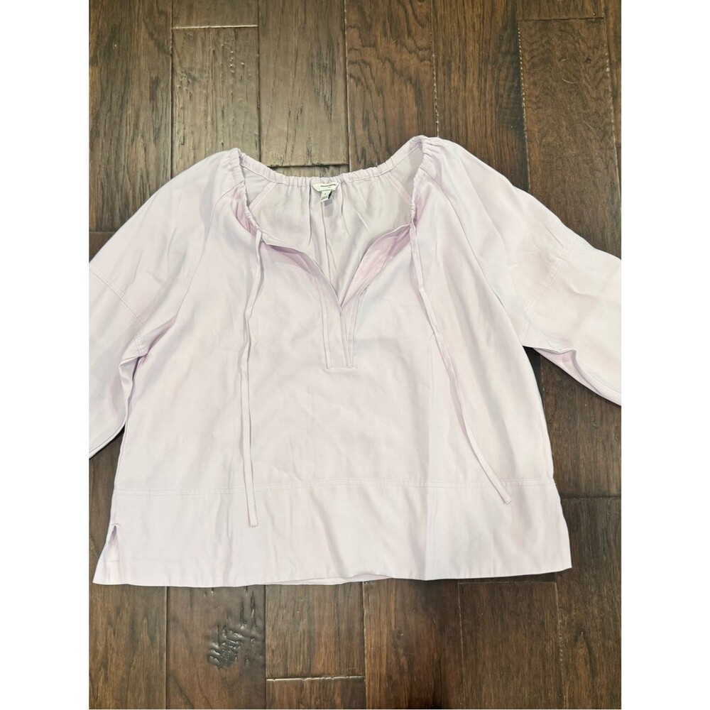 Banana Republic Factory Light Lavender Women's Top with Tie Neck